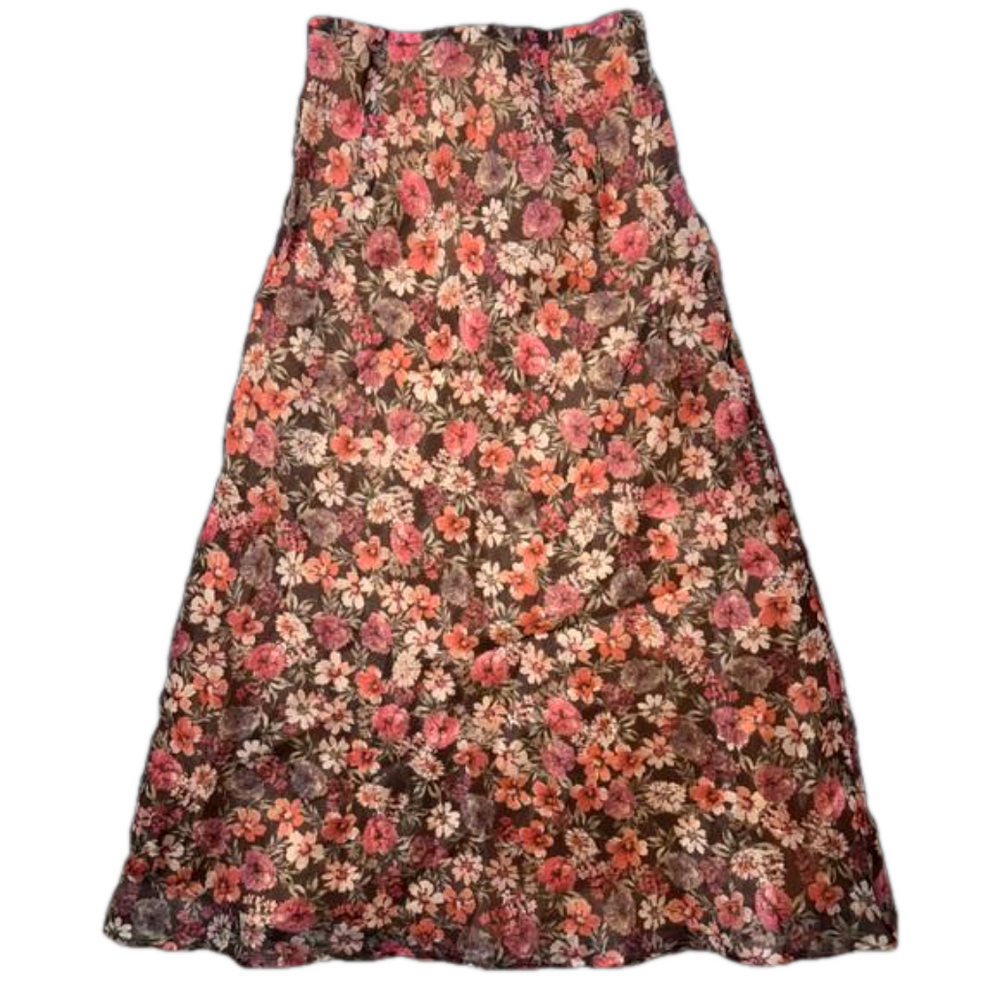LOST + WANDER women's size small floral boho shimmery maxi skirt NWT - Picture 3 of 8